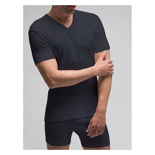 Samarreta interior màniga curta home termal polièster coll bec