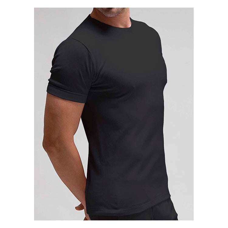 Camiseta interior manga corta hombre termal algodón cuello redondo